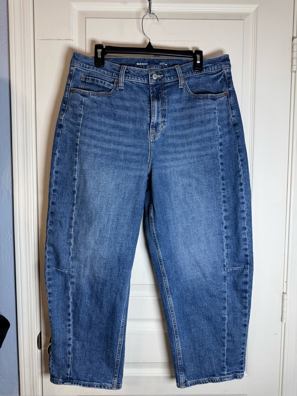Old Navy Women's Blue High-Rise Barrel Jeans Size 14